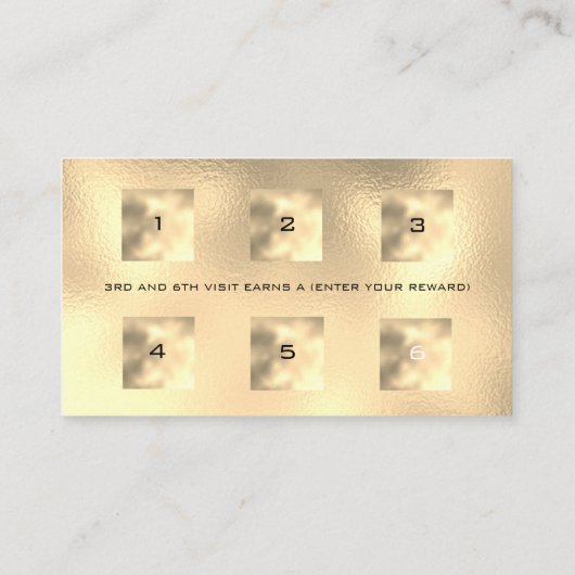 Loyalty Kaart 6 Beauty Salon Makeup Glass Eyebrown (Achterkant)