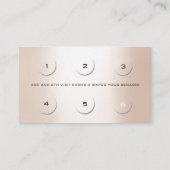 Loyalty Kaart 6 Beauty Salon Makeup Roos Gold Ivor (Achterkant)