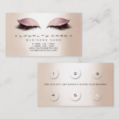 Loyalty Kaart 6 Beauty Salon Makeup Roos Gold Ivor (Voorkant / Achterkant)