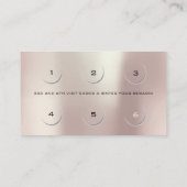 Loyalty Kaart 6 Beauty Salon Makeup Roos Gold Pear (Achterkant)