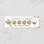 Loyalty Kaart 6 Black Punch Makeup Marble Crown (Achterkant)