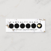 Loyalty Kaart 6 Black White Punch Makeup Marble Lu (Achterkant)