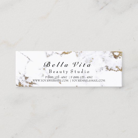 Loyalty Kaart 6 Black White Punch Makeup Marble To (Voorkant)