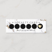 Loyalty Kaart 6 Black White Punch Makeup Marble To (Achterkant)