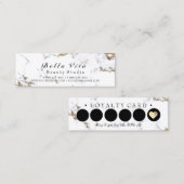 Loyalty Kaart 6 Black White Punch Makeup Marble To (Voorkant / Achterkant)