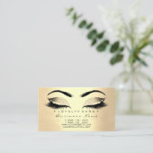 Loyalty Kaart 6 Lashes Champaign Gold Crown Glitte (Staand voorkant)