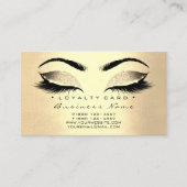 Loyalty Kaart 6 Lashes Champaign Gold Crown Glitte (Voorkant)