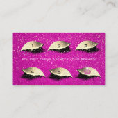Loyalty Kaart 6 Lashes Gold Hot Pink Crown Confett (Achterkant)