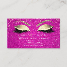 Loyalty Kaart 6 Lashes Gold Hot Pink Crown Confett