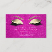Loyalty Kaart 6 Lashes Gold Hot Pink Crown Glitter (Voorkant)