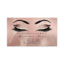 Loyalty Kaart 6 Lashes Skin Roos Gold Crown Glitte