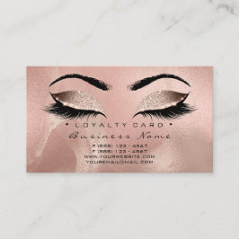 Loyalty Kaart 6 Lashes Skin Roos Gold Crown Glitte