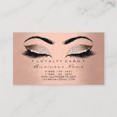 Loyalty Kaart 6 Lashes Skin Roos Gold Crown Glitte (Voorkant)