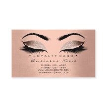 Loyalty Kaart 6 Lashes Skin Roos Gold Crown Glitte