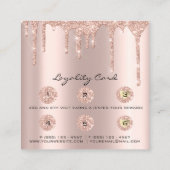 Loyalty Kaart 6 Punch Aftercare Eyelash Heart Roos (Achterkant)