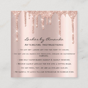 Loyalty Kaart 6 Punch Aftercare Eyelash Heart Roos