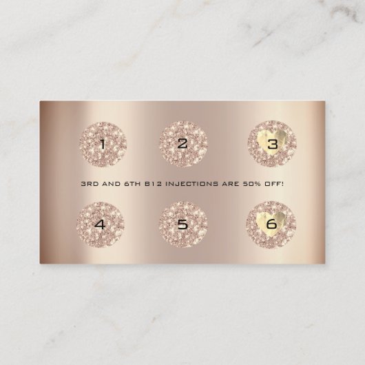 Loyalty Kaart 6 Punch Beauty Health Syringe B12 (Achterkant)