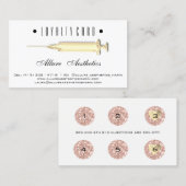 Loyalty Kaart 6 Punch Beauty Syringe Gold (Voorkant / Achterkant)