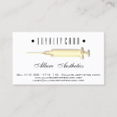 Loyalty Kaart 6 Punch Beauty Syringe Gold (Voorkant)