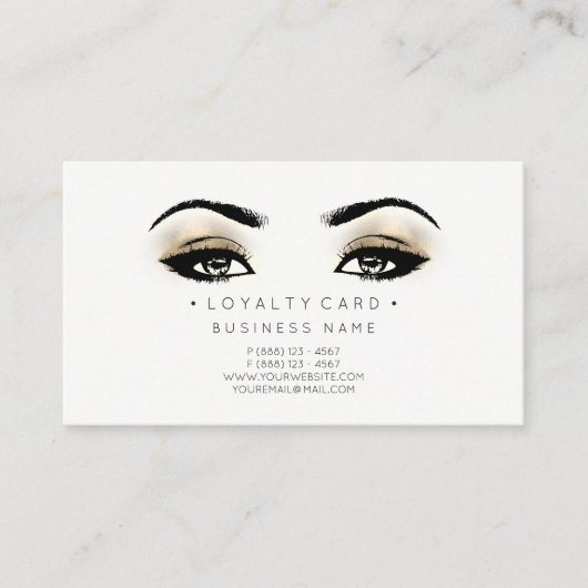 Loyalty Kaart 6 Punch Customer Beauty Salon Faux (Voorkant)