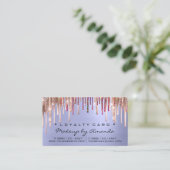 Loyalty Kaart 6 Punch Make-up Holograf Roos Blauw (Staand voorkant)