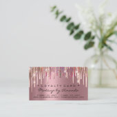 Loyalty Kaart 6 Punch Make-up Holograf Roos Roze (Staand voorkant)