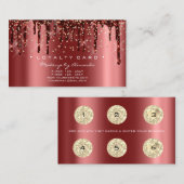 Loyalty Kaart 6 Punch Makeup Artist Confetti Drip (Voorkant / Achterkant)