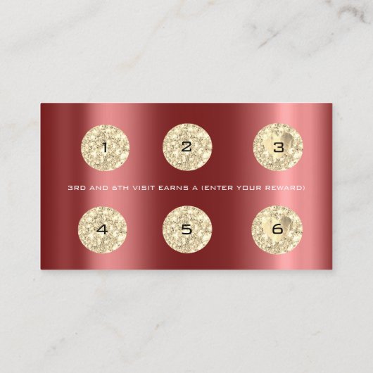 Loyalty Kaart 6 Punch Makeup Artist Confetti Drip (Achterkant)