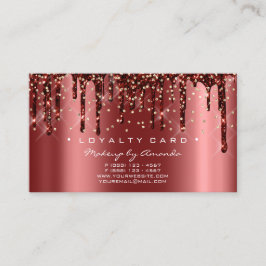 Loyalty Kaart 6 Punch Makeup Artist Confetti Drip