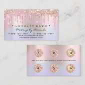 Loyalty Kaart 6 Punch Makeup Artist Heart holograa (Voorkant / Achterkant)