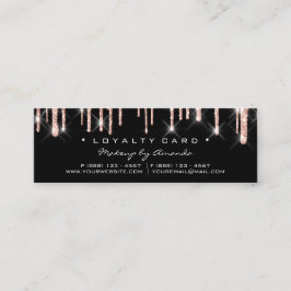 Loyalty Kaart 6 Punch Makeup Artist Heart Roos Bla