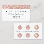 Loyalty Kaart 6 Punch Makeup Artist Pink Pink Whit (Voorkant / Achterkant)