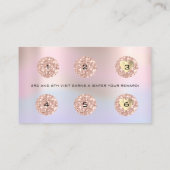 Loyalty Kaart 6 Punch Makeup Artist Roos holograaf (Achterkant)