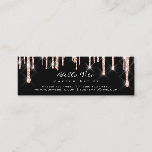 Loyalty Kaart 6 Punch Makeup Beauty Heart Roos Bla (Voorkant)