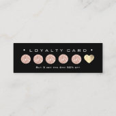 Loyalty Kaart 6 Punch Makeup Beauty Heart Roos Bla (Achterkant)