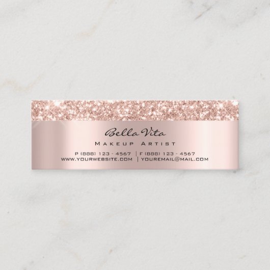 Loyalty Kaart 6 Punch Makeup Beauty Heart Roos Lux (Voorkant)