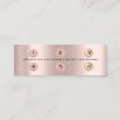 Loyalty Kaart 6 Punch Makeup Beauty Heart Roos Sma (Achterkant)