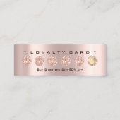 Loyalty Kaart 6 Punch Makeup Beauty Heart Roos Spa (Achterkant)