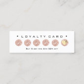 Loyalty Kaart 6 Punch Makeup Beauty Heart Roos Spa (Achterkant)