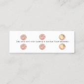 Loyalty Kaart 6 Punch Makeup Beauty Heart Roos Whi (Achterkant)