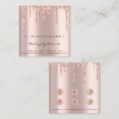 Loyalty Kaart 6 Punch Makeup Eyelash Roos (Voorkant / Achterkant)