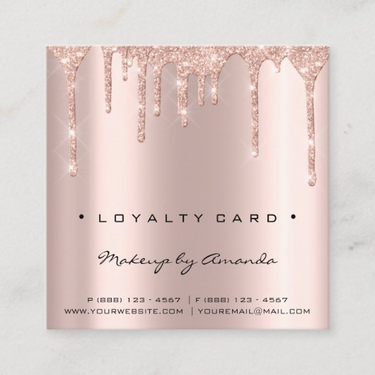 Loyalty Kaart 6 Punch Makeup Eyelash Roos (Voorkant)