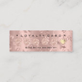 Loyalty Kaart 6 Punch Makeup Floral Heart Roos Lux (Achterkant)