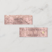 Loyalty Kaart 6 Punch Makeup Floral Heart Roos Lux (Voorkant / Achterkant)