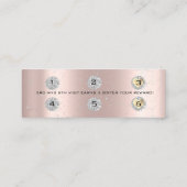 Loyalty Kaart 6 Punch Makeup Grey Heart Roos Small (Achterkant)