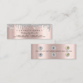 Loyalty Kaart 6 Punch Makeup Grey Heart Roos Small (Voorkant / Achterkant)