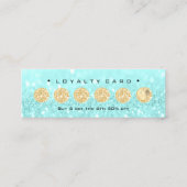 Loyalty Kaart 6 Punch Makeup Hair Heart Blue Small (Achterkant)