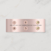 Loyalty Kaart 6 Punch Makeup Heart Roos Gold Small (Achterkant)