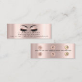 Loyalty Kaart 6 Punch Makeup Heart Roos Gold Small (Voorkant / Achterkant)