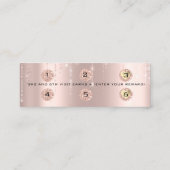 Loyalty Kaart 6 Punch Makeup Heart Roos Klein (Achterkant)